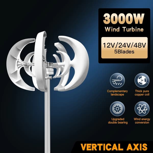 Vindturbin generator, MPPT-kontroller, 3000W