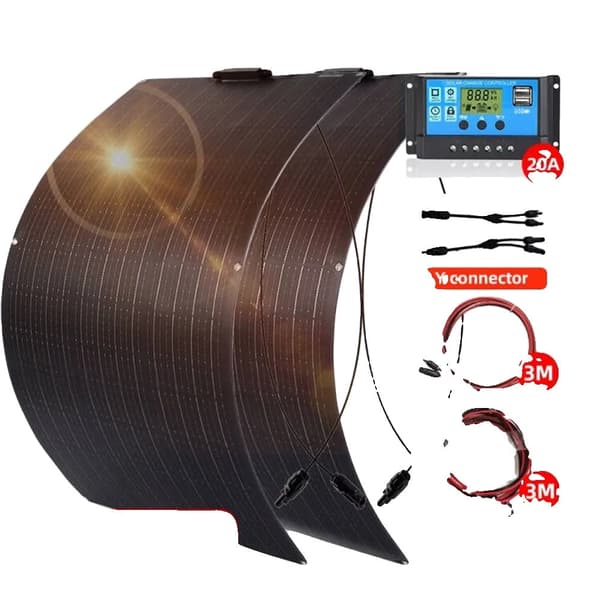 Solpanelpaket, halvflexibel design, vattentät teknologi, 330W ETFE PANEL