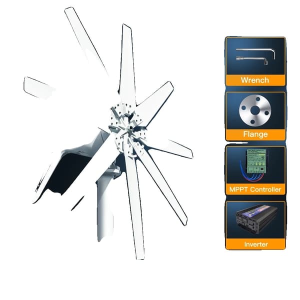 Vindmølle generator, 1000W effektudgang, MPPT opladningskontrol., 12V, Med MPPT kontrol, 1000W