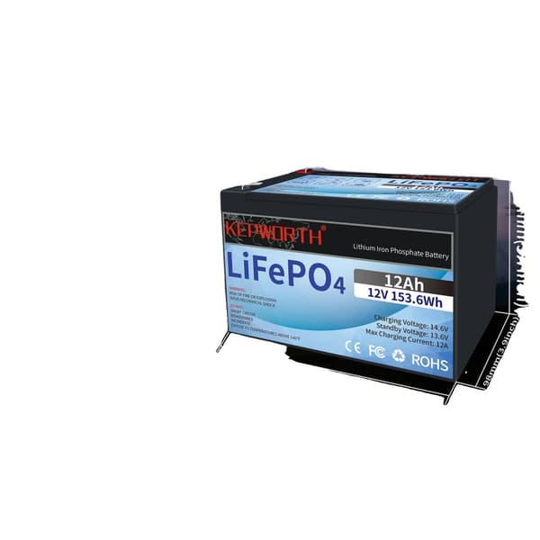 Lithium-jernfosfatbatteri, genopladeligt, serie- eller parallelforbindelse, 12V 25Ah