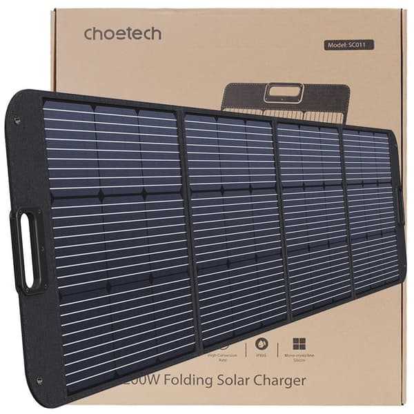Choetech aurinkolaturi 200W kannettava aurinkopaneeli musta (SC011)