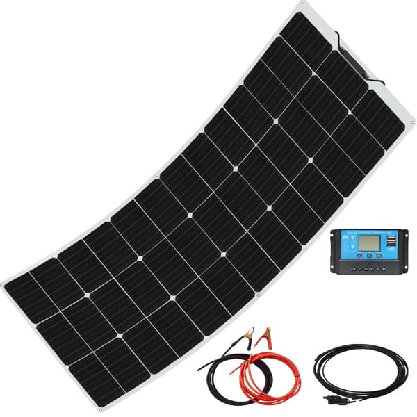 Flexibelt solpanel kit, hög effektivitet, vattentät IP67,12V 100W Solarkit