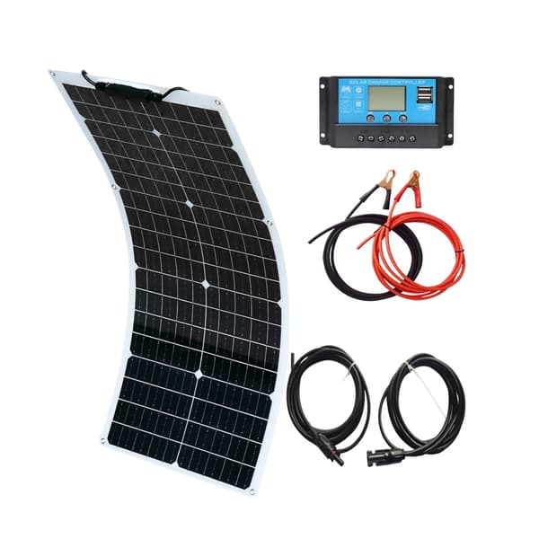 Flexibelt solpanel kit, hög effektivitet, vattentät IP67,12V 100W Solarkit