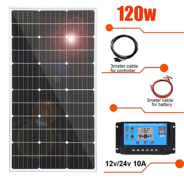 Aurinkopaneelisarja, 240w Teholähtö, Monokristallinen Tehokkuus,240w 12v 24v 20A sarja