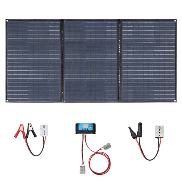 Foldbart Solpanel, Høj Effektivitet Monokrystallinsk, Vandtæt Design,200W