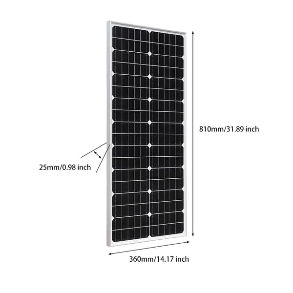 XINPUGUANG Solpanel, 50W Effektudgang, Hærdet Glasoverflade,18V 50W A1