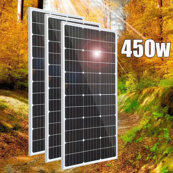 Aurinkopaneeli, 450W/300W/150W vaihtoehdot, korkean tehokkuuden monokiteinen, kestävä lämpölasitus,450w Sarja