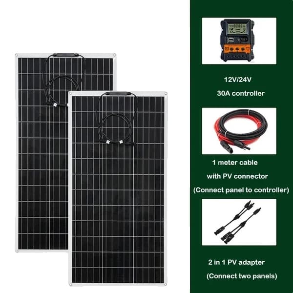 Aurinkopaneelisarja, 300W Teho, Joustava Suunnittelu,300W 30A Ohjain