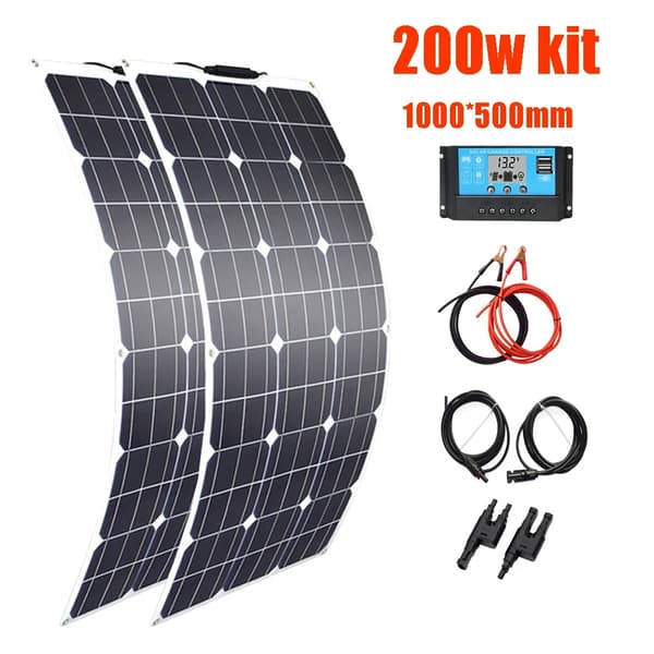 Joustava aurinkopaneelisarja, 200W teho, kevyt muotoilu,PET 300W 2KPL 150W