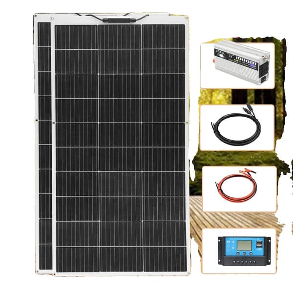 XINPUGUANG Solpanel Kit, Alsidig Effektområde 100W til 1000W, Høj Effektivitet 21,8%, Fleksible Monteringsmuligheder,220V 100W