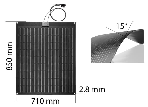 100W bärbar solpanel, solladdare
