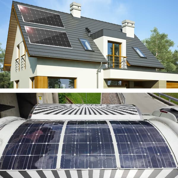Flexibelt solpanelskit, 12v batteriladdare, 2st monokristallin, 140W 1140x530mm