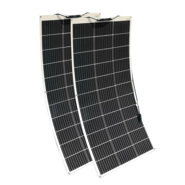 Flexibelt solpanelset, 300W effekt, 2 stycken monokristallina, 150W alternativ,300W 2st 150W