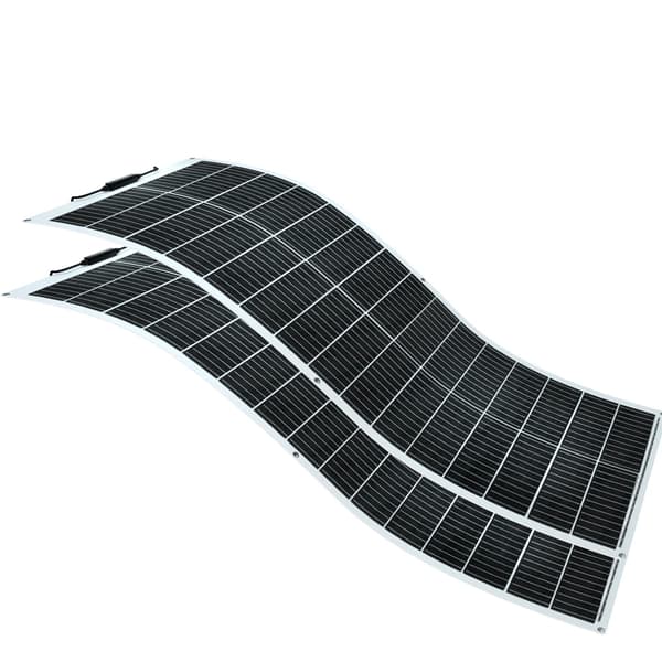 100W Fleksibelt Solpanel, Høj Effektivitet Monokrystallinsk, Ultra-Let Design,200W-2x100w
