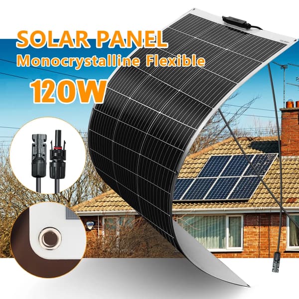 Solpanelkit, 240W effekt, 24% effektivitet,1x120W Hvid