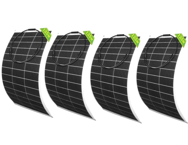 Flexibel solpanel, 125W maximal effekt, monokristallint kisel,500W husdjurspanel