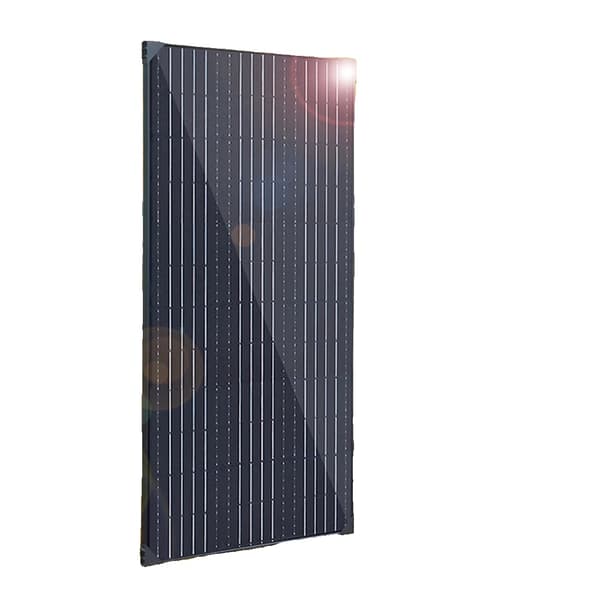 Solcelleanlæg, 150W eller 300W output, høj effektivitet,150w stel sort