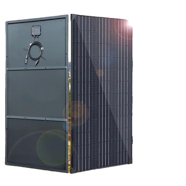 Solcelleanlæg, 150W eller 300W output, høj effektivitet,300w 2stk 150w Sort