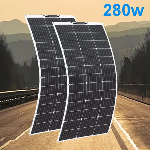 Flexibelt solpanelset, hög effektivitet 21%, flera kraftalternativ,280w 2st 140w-a