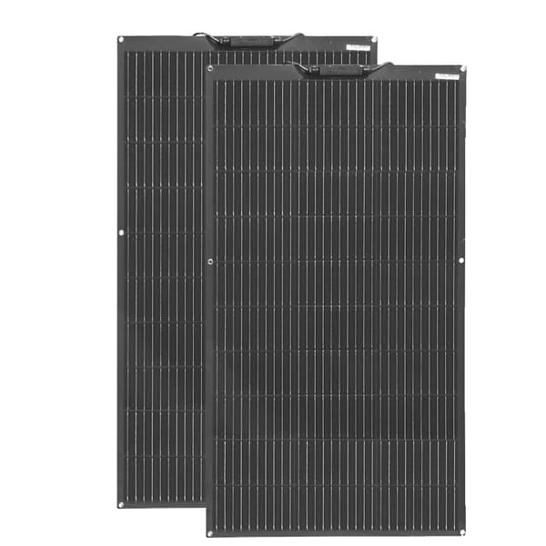 Fleksibelt solpanel kit, 100W kapacitet, 24% effektivitet,2 stk 100W