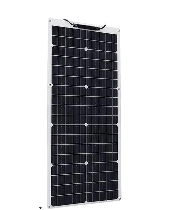 Fleksibel Solpanel, Høj Effektivitet 24%, Vandtæt IP67,50W-Hvid-B