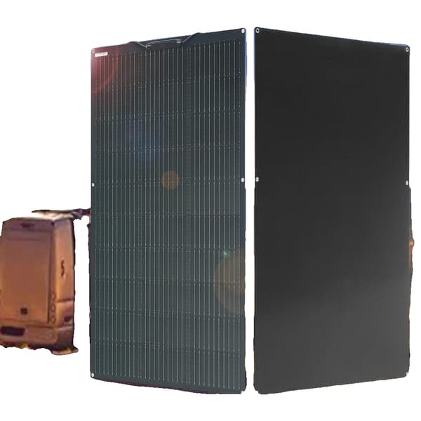 Fleksibel Solpanel, Høj Effektivitet 21,8%, Letvægtsdesign,200w sort 2stk 100w