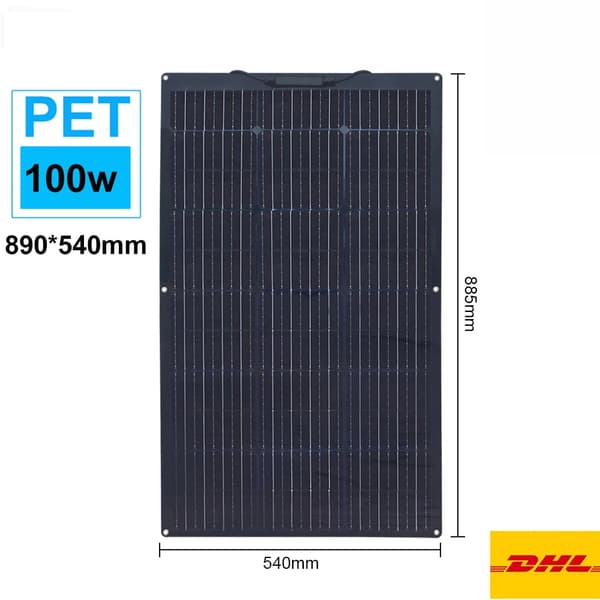 Fleksibel Solpanel, 140W Effektudgang, Høj Effektivitet Design,PET 100W