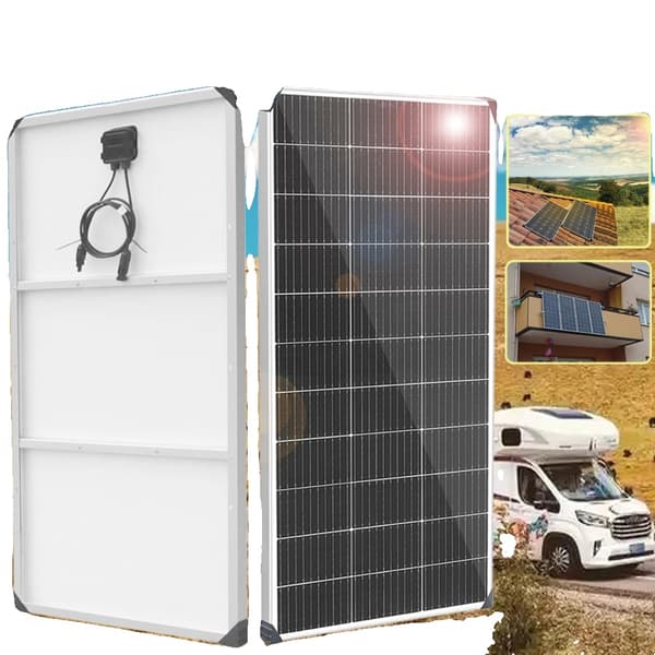 Solpanel, 150W effektudgang, holdbar aluminiumsramme,300w 2stk 150w