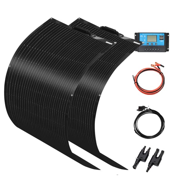 Flexibelt solpanelset, 100W/200W/300W/400W/500W/1000W, Lätt och hållbart,200W Solar kit