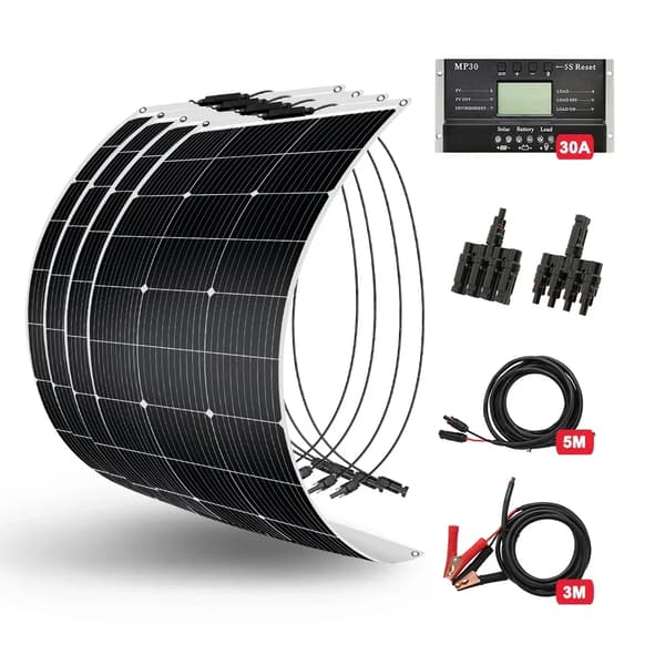 Joustava aurinkopaneelisarja, 100W maksimiteho, helppo asennus,400W sarja