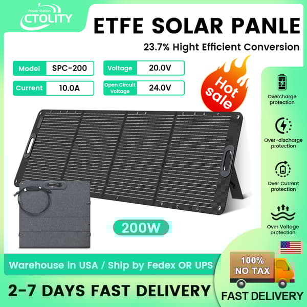 ETFE Bærbart Solpanel, 200W Udgang, Vandtæt IP67,SPC200