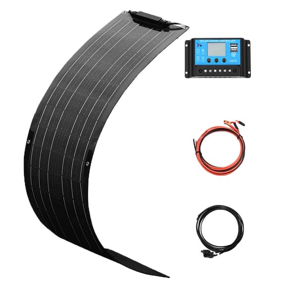 Fleksibelt solpanel kit, 50W effekt, 24% effektivitet,50W Kit Sort