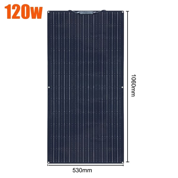 Fleksibelt solcellepanel, høj effektivitet, pålidelig ydelse,120w