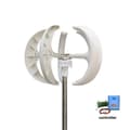 Miniatyrbillede 2 af 2: Vertikalaks vindmølle, 1050W maksimal effekt, 5 holdbare blade,24V, MPPT Hybrid Kontrol