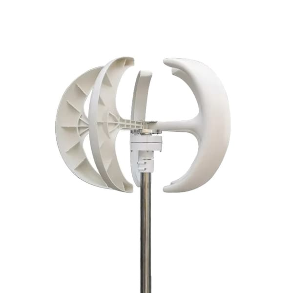 Vertikalaks vindmølle, 1050W maksimal effekt, 5 holdbare blade,24V, MPPT Hybrid Kontrol