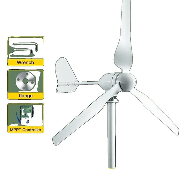 Vindkraftverk Generator, 2000W Nominell Effekt, Hög Effektivitet,24V, 2KW Med Styrenhet