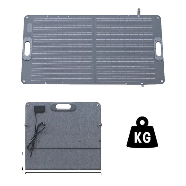 Kannettava aurinkopaneeli, 100W teho, 23,5% tehokkuus,musta