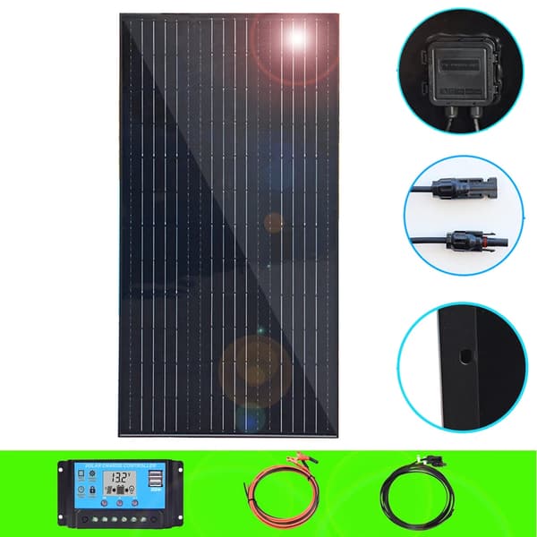 Solpanel Kit, 150W til 400W Muligheder, Holdbar Aluminiumramme,150w sæt