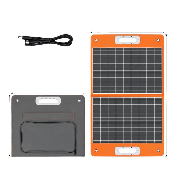 Bærbar Solpanel, 60W Strømudgang, Dobbelt USB Opladning,Digital Camouflage