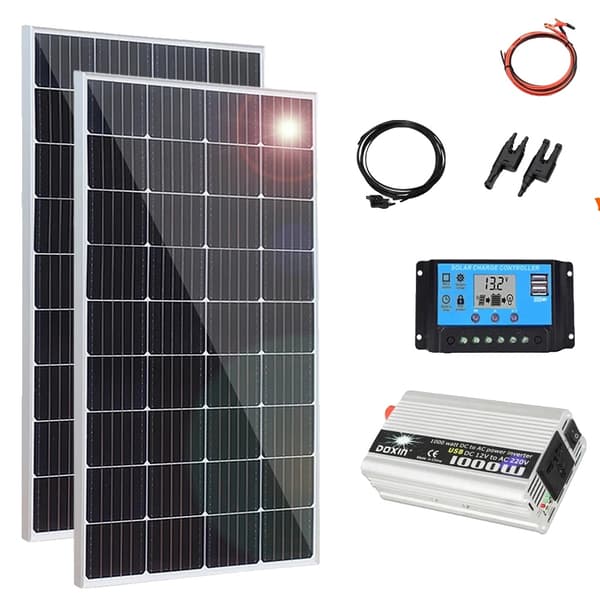 Stive solpaneler, 300W/400W muligheder, 12V/24V kompatibilitet,400w 12v 220v 1000w