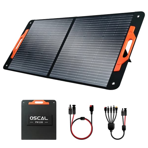 Foldbart Solpanel, 100W Effekt, 23% Effektivitet,PM100