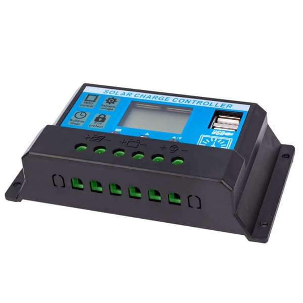 VOLT Solcelleregulator PWM 10A + 2x USB
