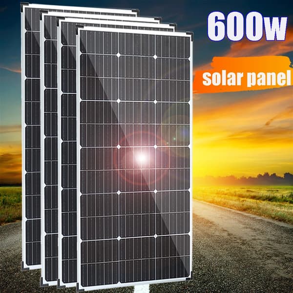 Monokristallint solpanelspaket, hög effektivitet, väderbeständigt, 150W,600w 4st