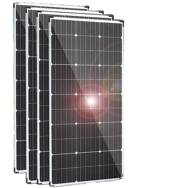 Monokristallint solpanelspaket, hög effektivitet, väderbeständigt, 150W,600w 4st