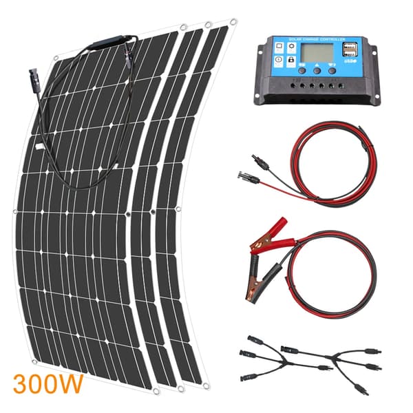 Solpanel, böjbar, vattentät,300w Solkit