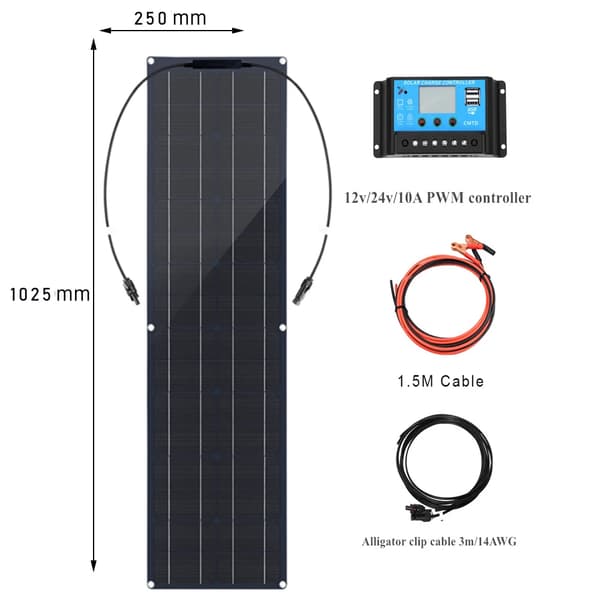 Solcelle Kit, Fleksibelt Design, Høj Effektivitet,50W solarsæt