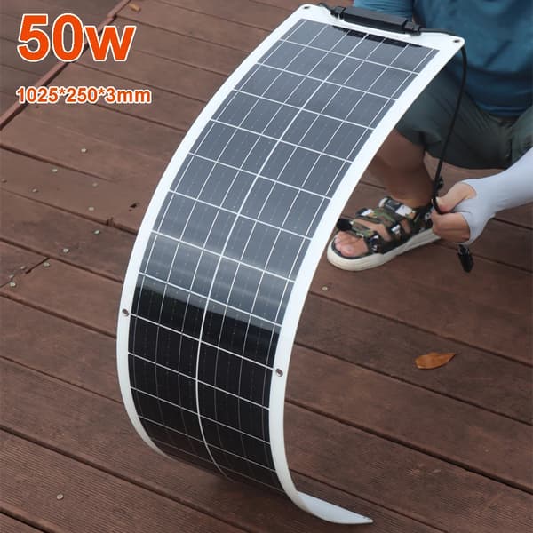 Flexibel solpanel, 110W effekt, monokristallin konstruktion,50w 1025x250mm