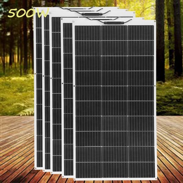 Flexibel solpanel, 100W effektutgång, hög omvandlingseffektivitet,500W Solarpanel