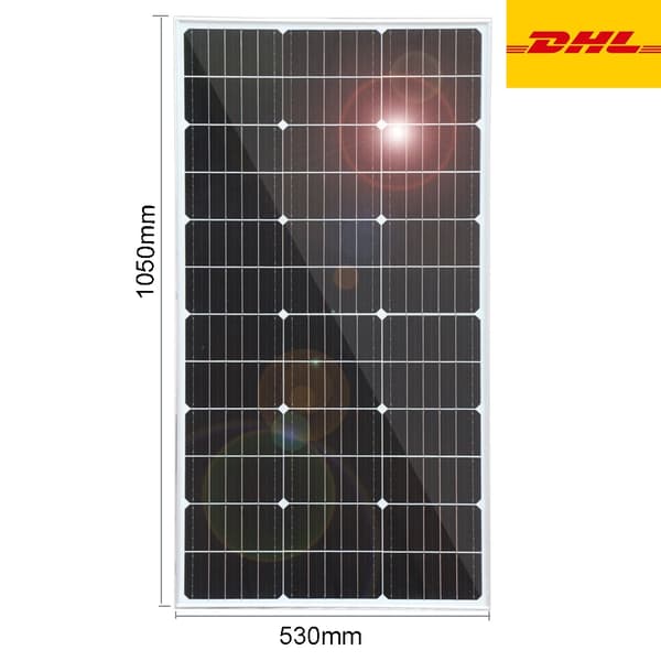 Solpanel, 12V batteriladdare, DHL fraktfritt,150w styv1060X530mm