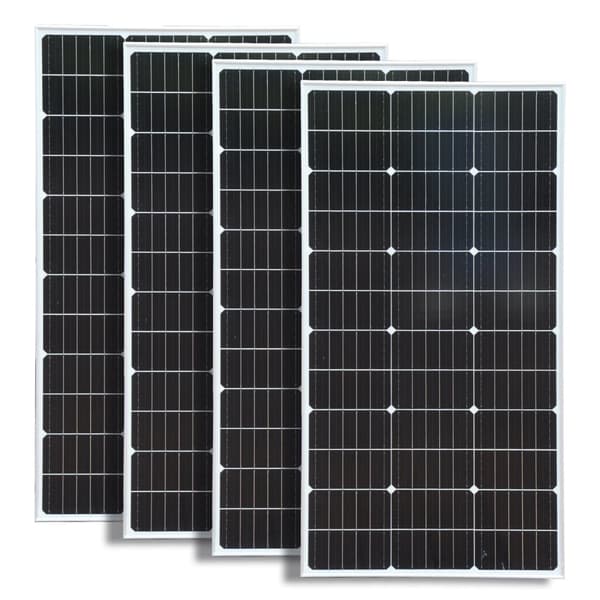Solcellepanel, 100W, Glas,4 stk solpanel